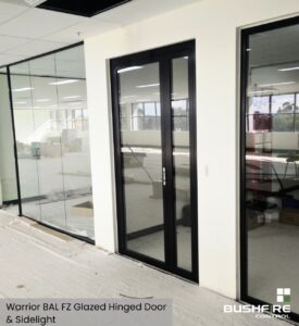 Flame zone door