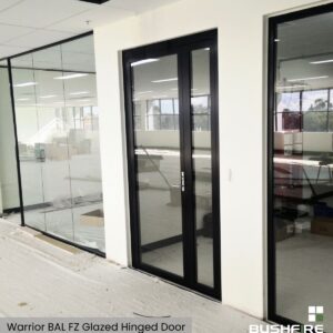 Flame zone door